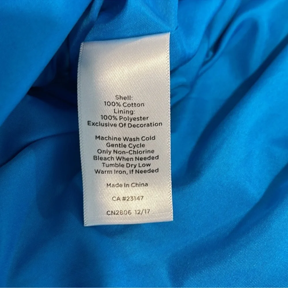 Talbots Embroidered Sateen Sleeveless Dress - Picture 8 of 12